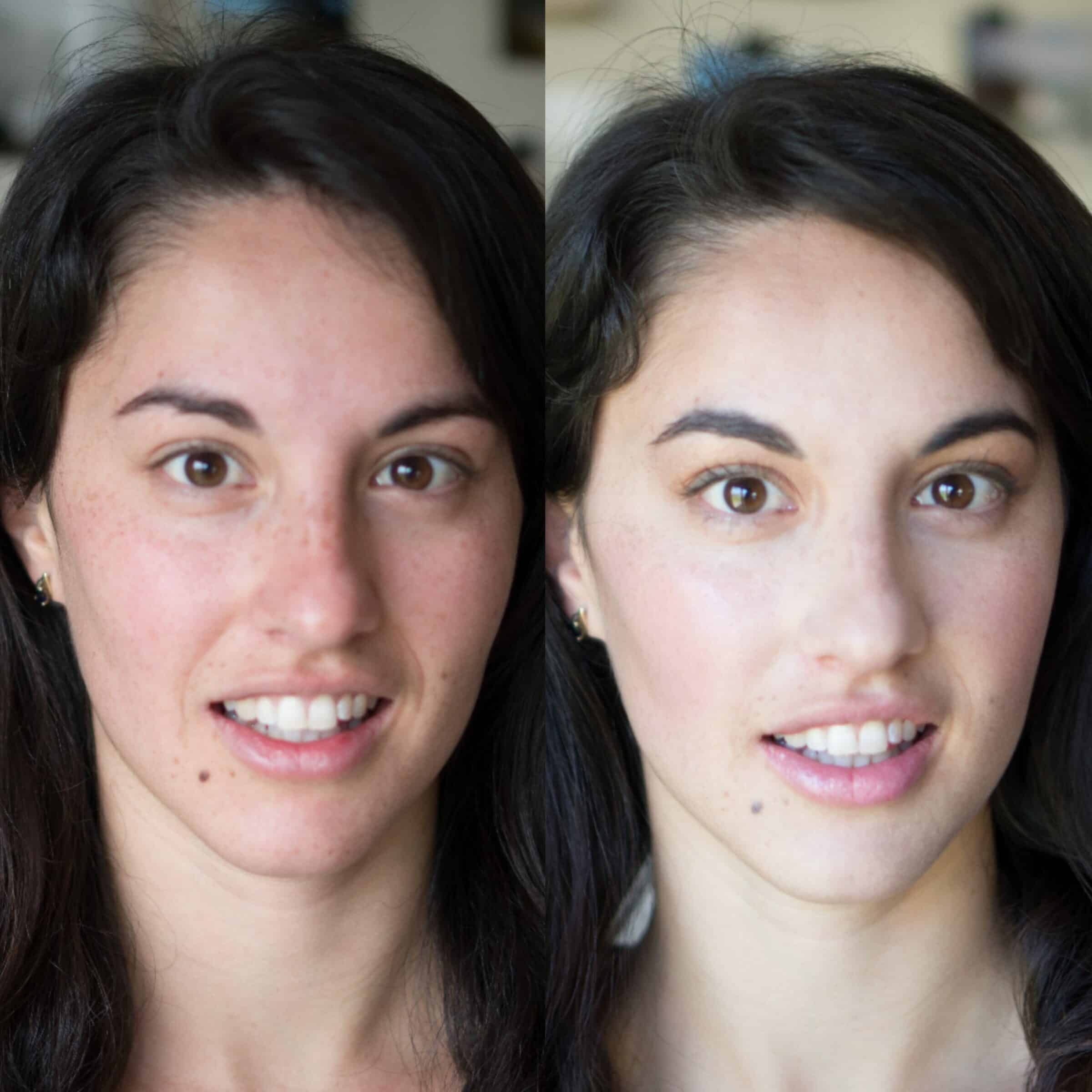 Before and after with Maskcara makeup on www.maskcarabeautygirl.com, we share a simple and natural every day look that can be easily achieved with one compact from Maskcara Beauty