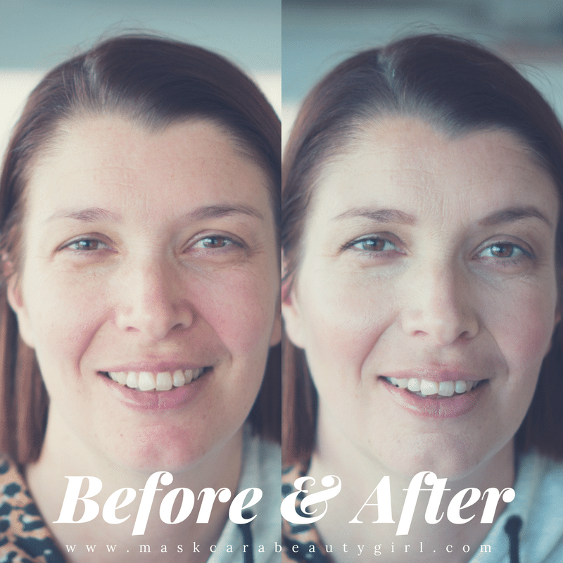 Natural Beauty Mom before and after with Maskcara Beauty Girl at www.maskcarabeautygirl.com, see how to easily create a simple natural beauty mom look
