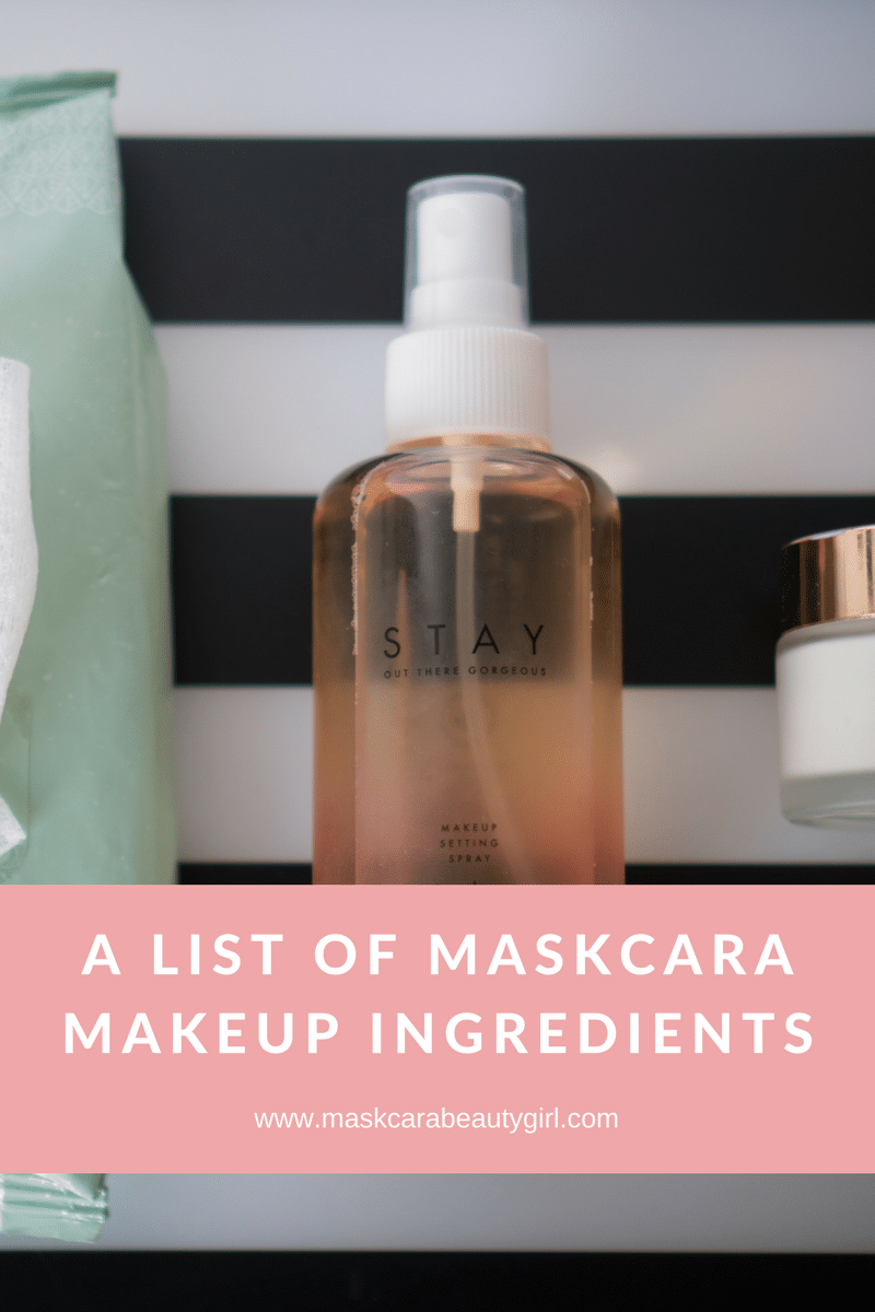Maskcara Makeup Ingredients with Maskcara Beauty Girl at www.maskcarabeautygirl.com