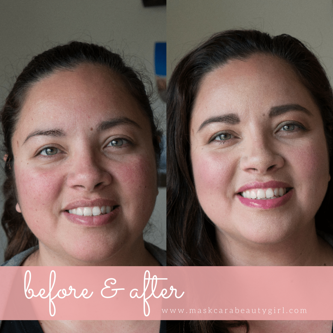 Before and after from mom to wow makeover with Maskcara Beauty Girl on www.maskcarabeautygirl.com, come see how to makeover a beautiful face and what products were used.
