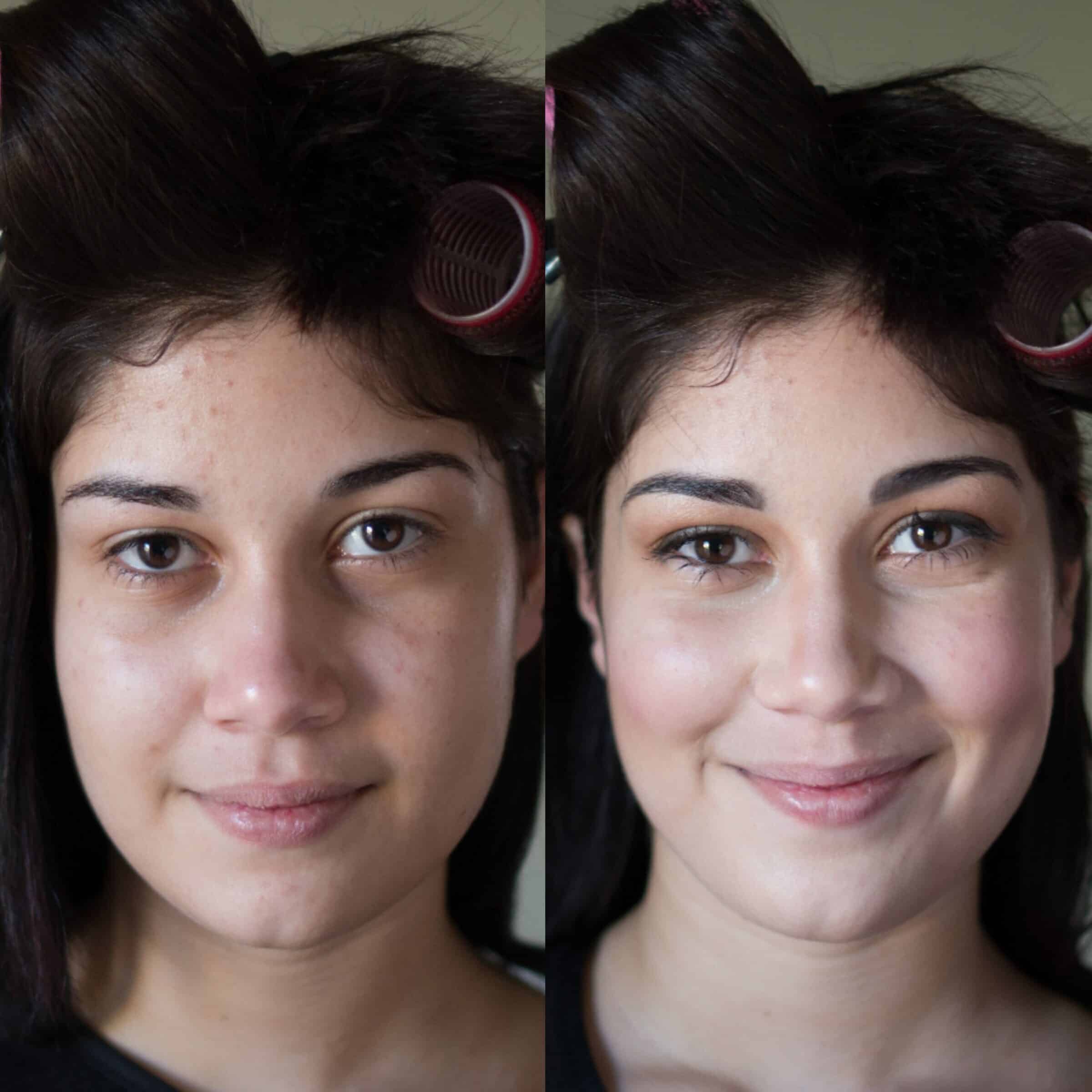 Before and After college ball princess look with Maskcara Beauty Girl at www.maskcarabeautygirl.com
