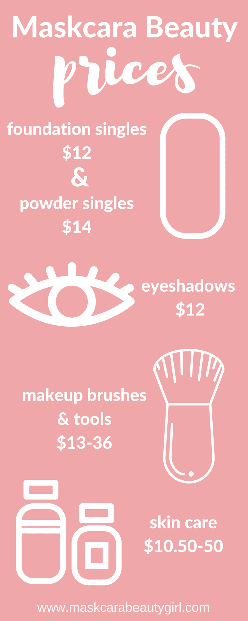 Maskcara Makeup Prices at www.maskcarabeautygirl.com, see how much Maskcara makeup products cost!