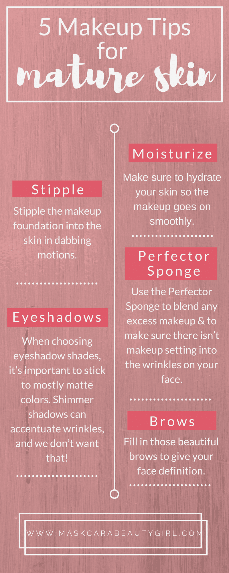 Makeup tips for Mature Skin with Maskcara Beauty Girl at www.maskcarabeautygirl.com