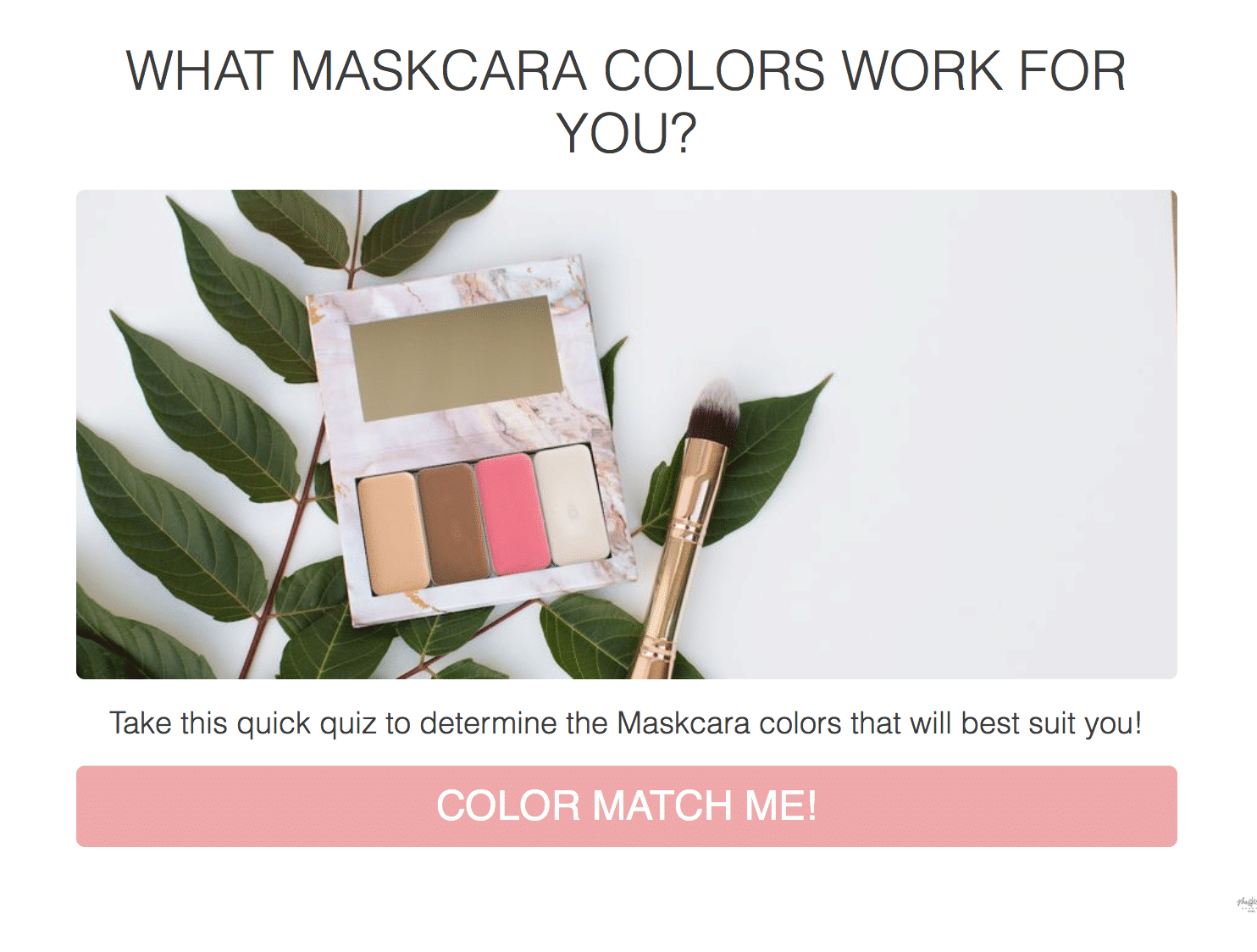 Maskcara Color Match Quiz: How to Find Your Custom Colors Online