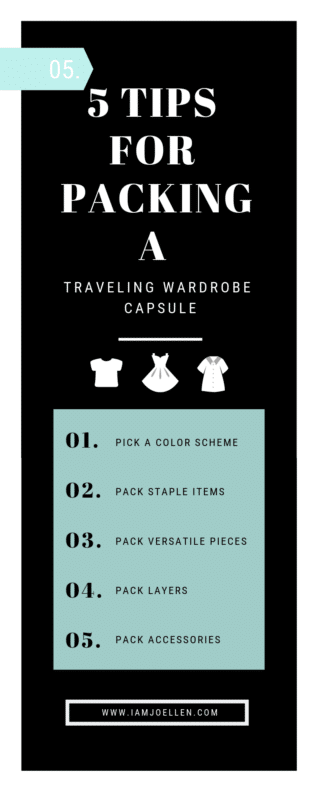 How to Build a Traveling Wardrobe Capsule at iamjoellen.com