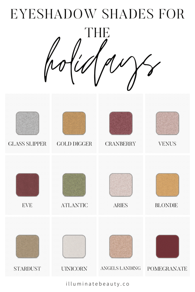 Eyeshadow Colors for Christmas Makeup Looks