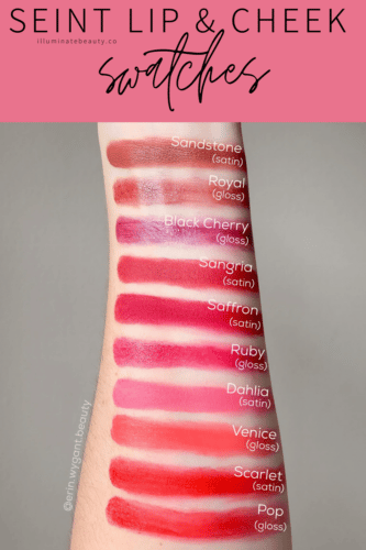 Seint Lip And Cheek Swatches - Illuminate Beauty