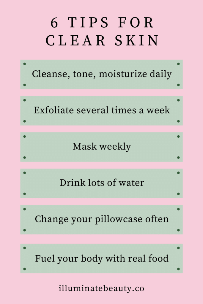 6 tips for clear skin