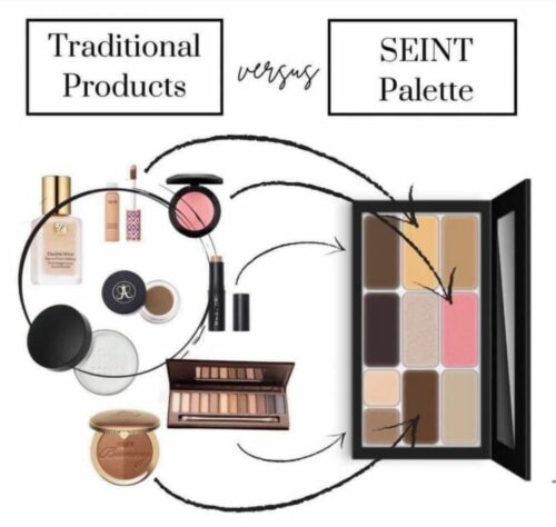 Traditional Makeup Versus Seint Makeup