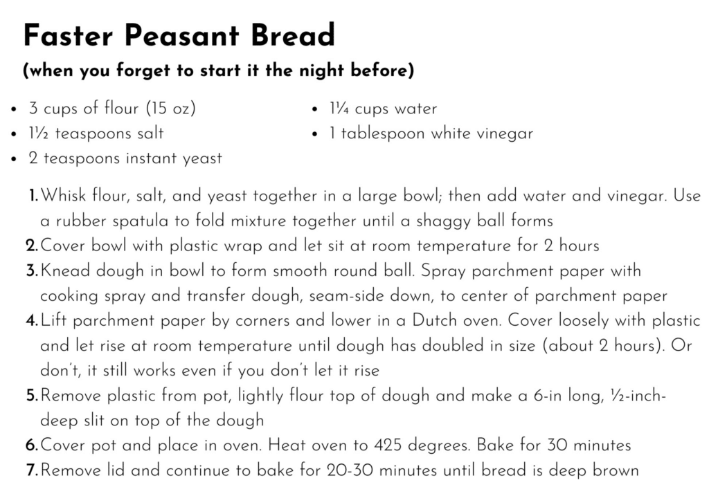 Peasant Bread Recipe