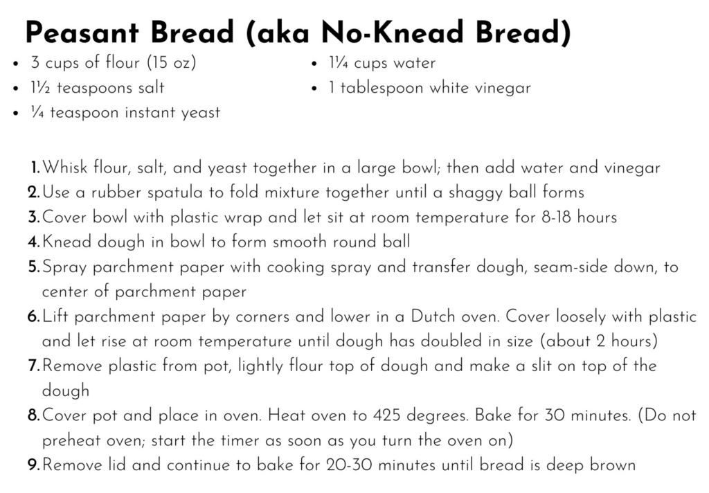 Peasant Bread Recipe