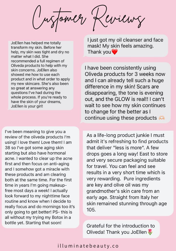 Oliveda Customer Reviews